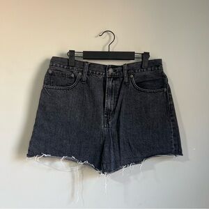 Madewell black denim shorts